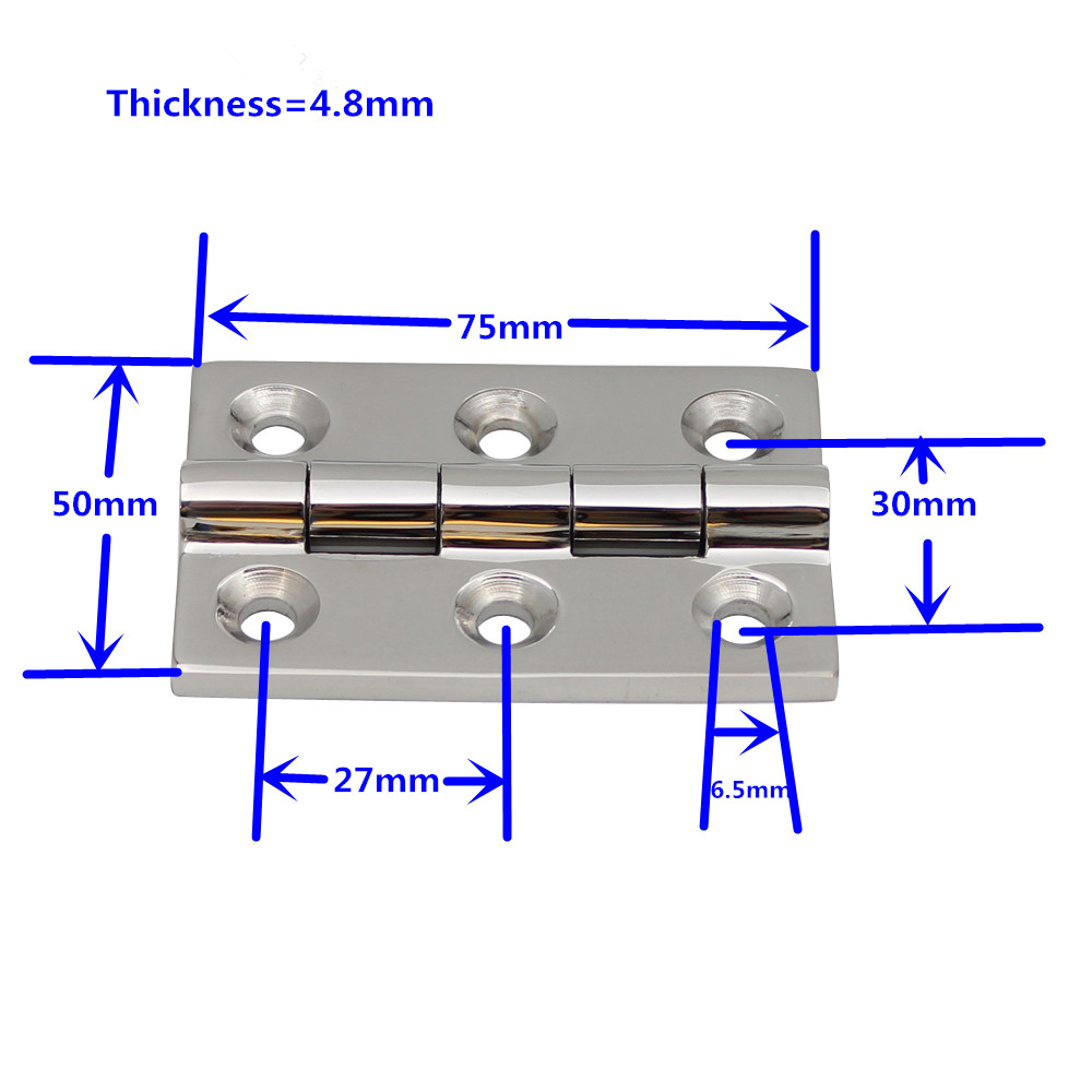  튼튼한 금속 가구 문 경첩 맞대기 스테인레스 스틸 경첩 50*75