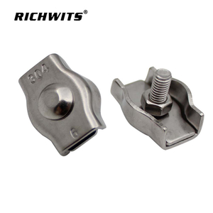 해양 하드웨어 스테인레스 스틸 304 단순한 와이어 로프 클립 단일 와이어 로프 크로스 클램프