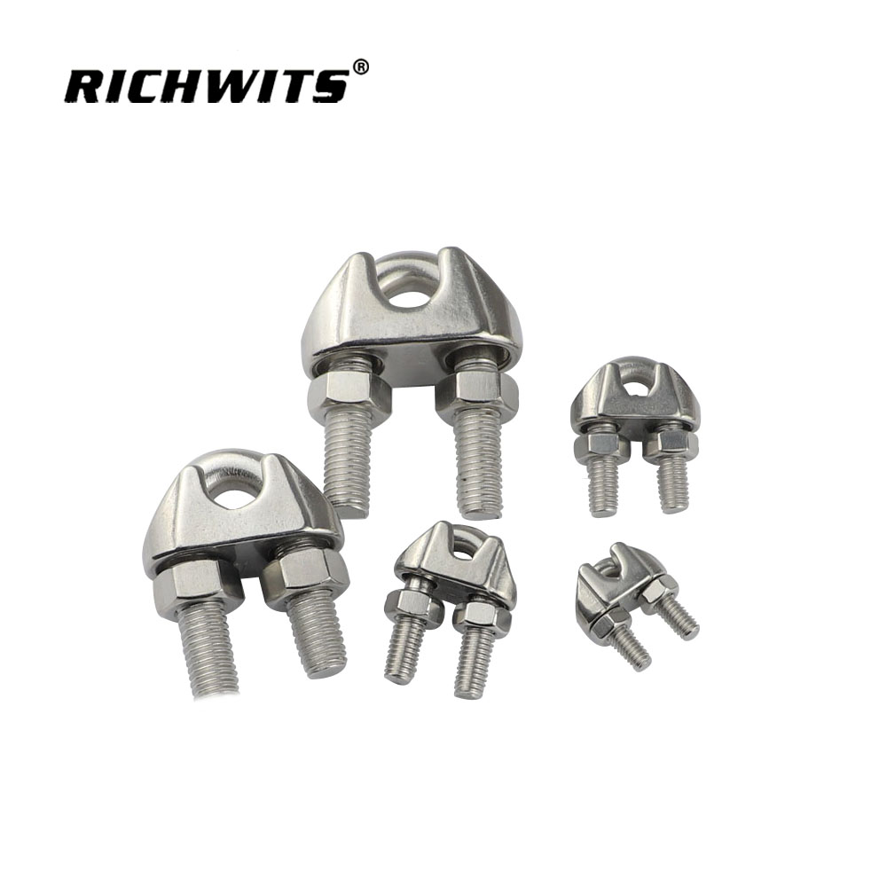 케이블 클립 가단성 강철 와이어 클립 로프 클램프