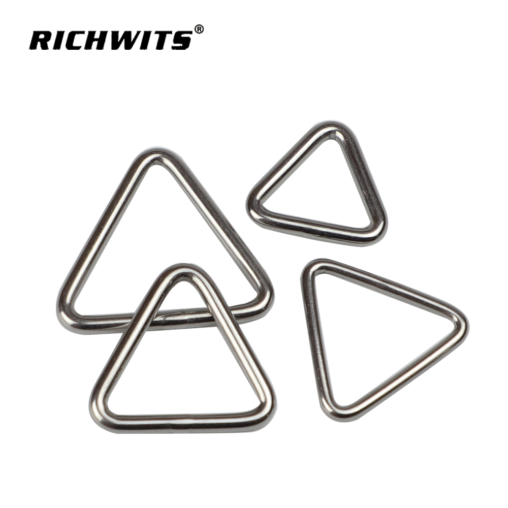 조절 가능한 핸드백 스트랩 버클용 삼각형 버클 슬라이드 조절기 금속 링