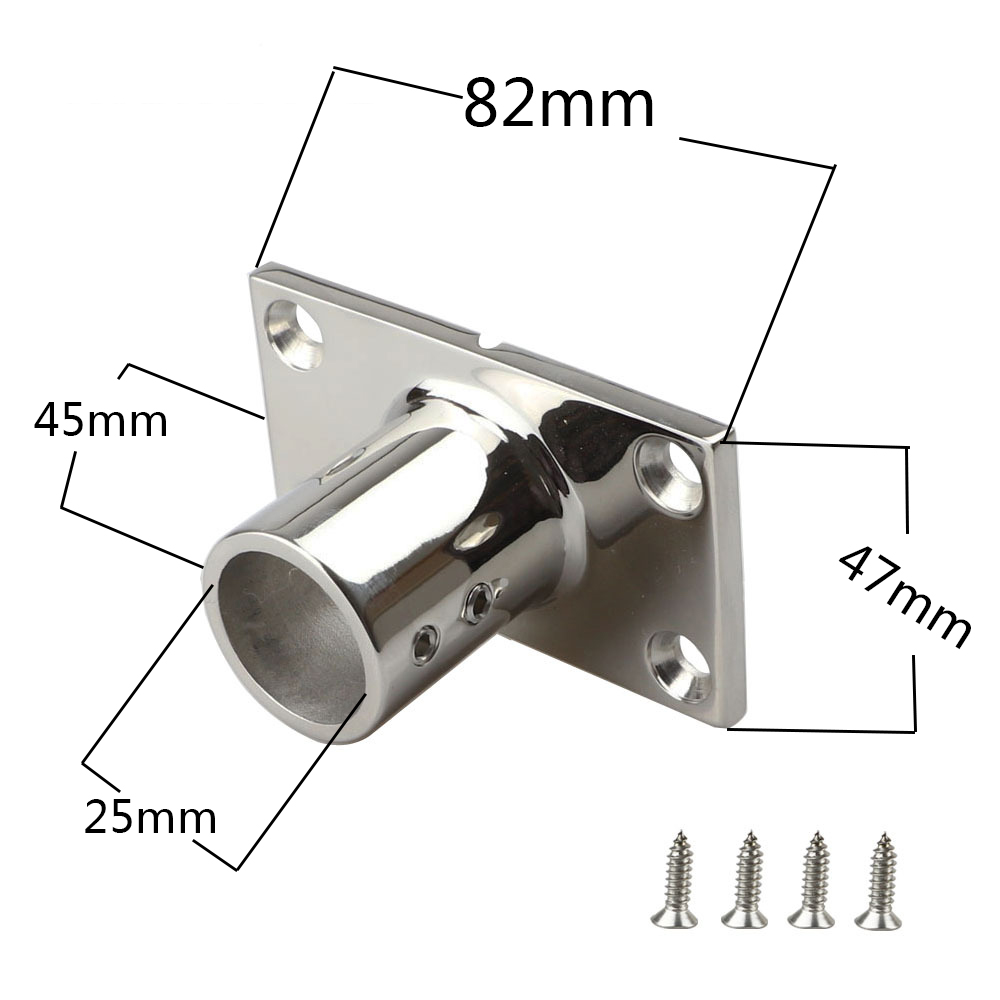  해양 하드웨어 스테인레스 스틸 316 보트 요트용 90도 레일 베이스 22mm 25mm