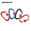 항공 알루미늄 D형 자동 카라비너 ​​후크 요가 잠금 장치