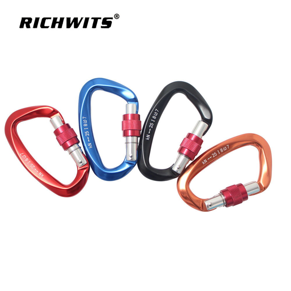 항공 알루미늄 D형 자동 카라비너 ​​후크 요가 잠금 장치