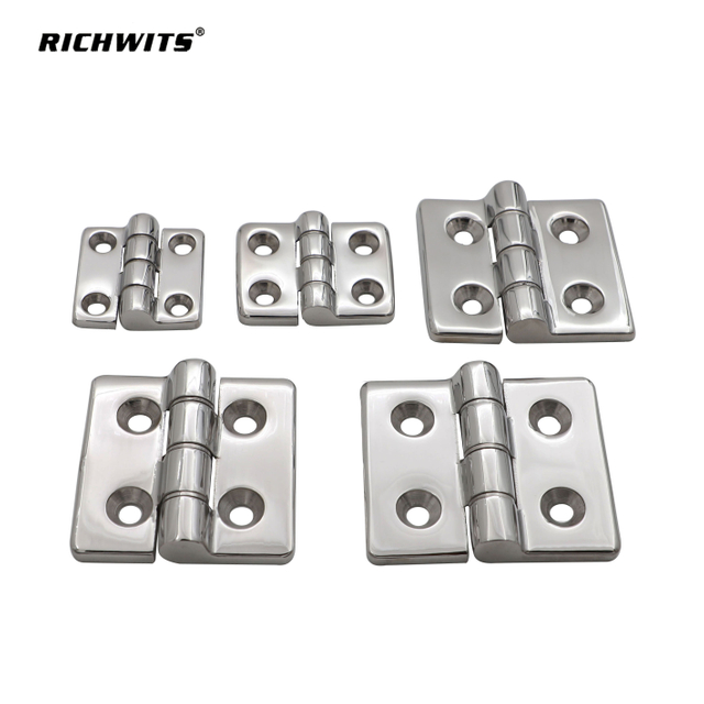 거울 광택 스테인레스 스틸 304 강철 패드 원형 4홀 힌지