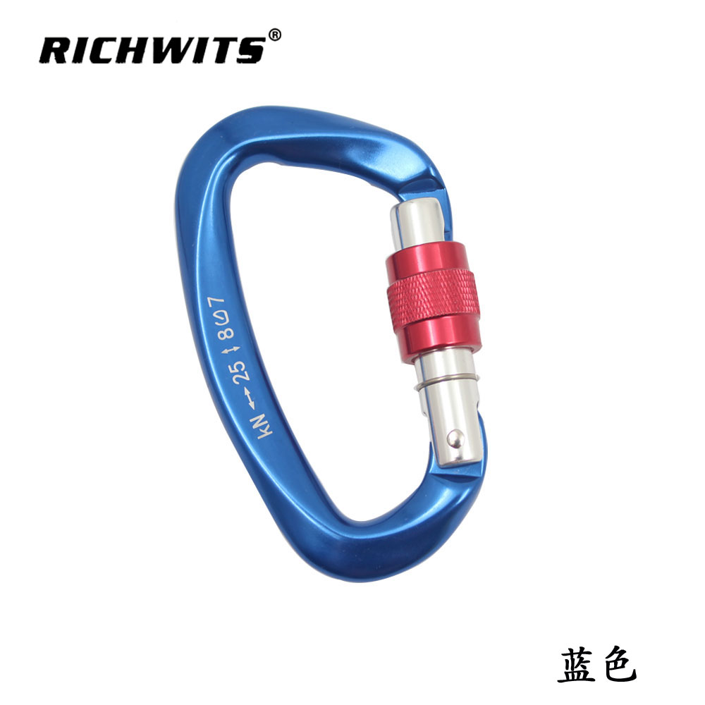 항공 알루미늄 D형 자동 카라비너 ​​후크 요가 잠금 장치