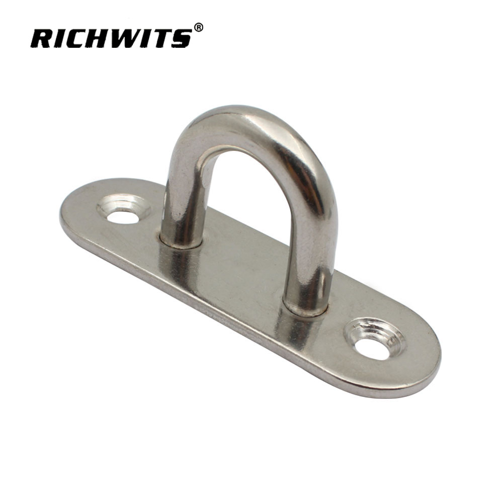 스테인레스 스틸 직사각형 패드 눈 타원형 눈 플랫 천장 후크 5mm-9mm