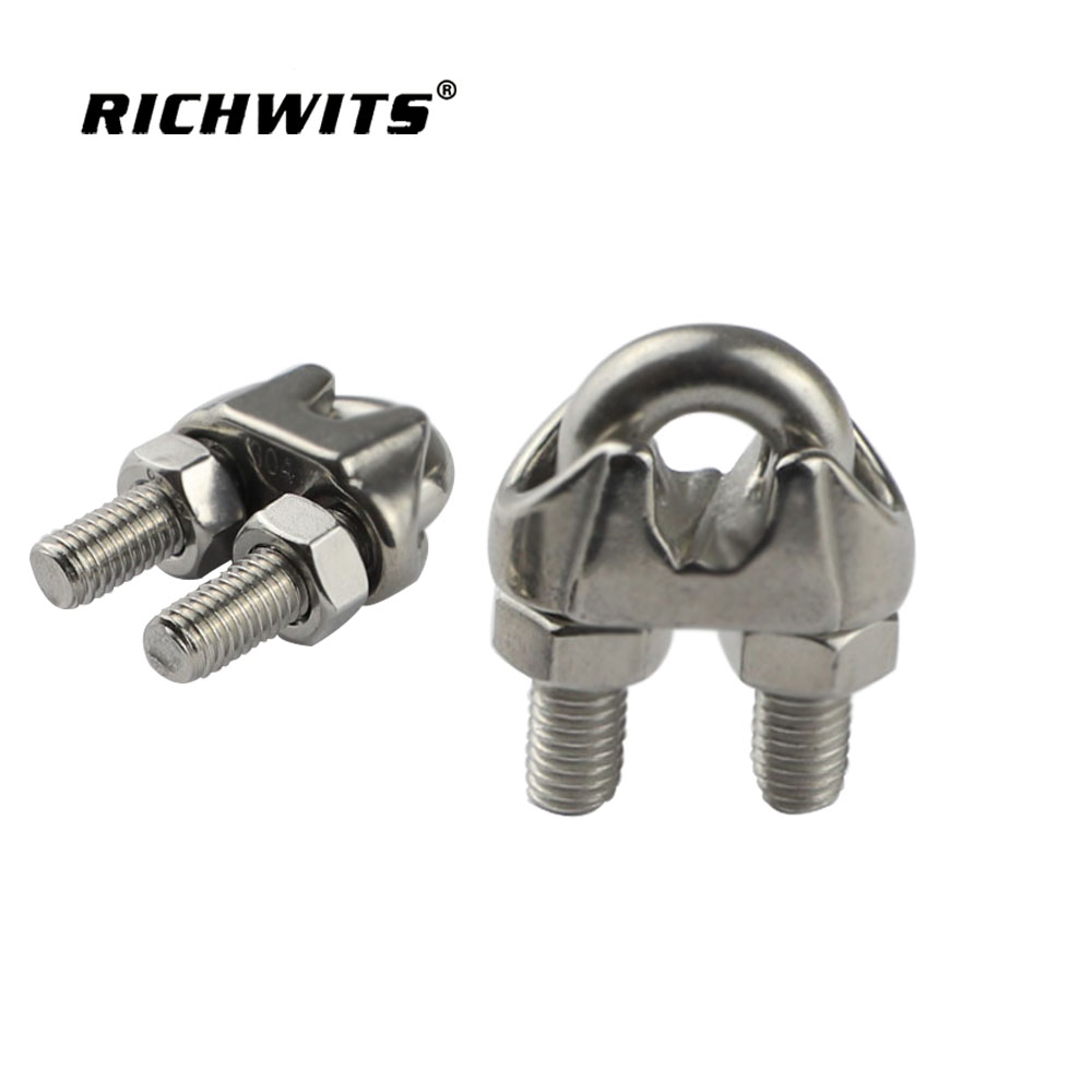 케이블 클립 가단성 강철 와이어 클립 로프 클램프