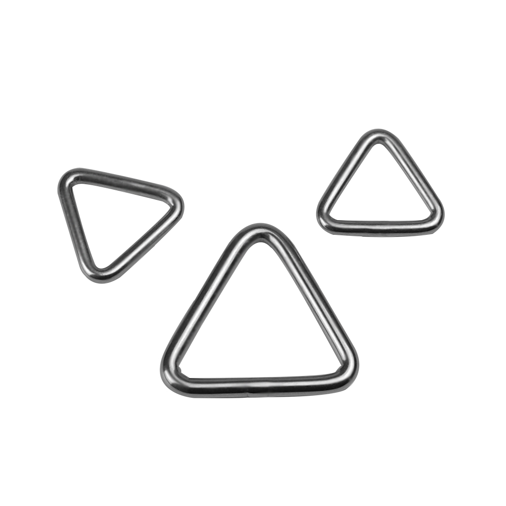 조절 가능한 핸드백 스트랩 버클용 삼각형 버클 슬라이드 조절기 금속 링