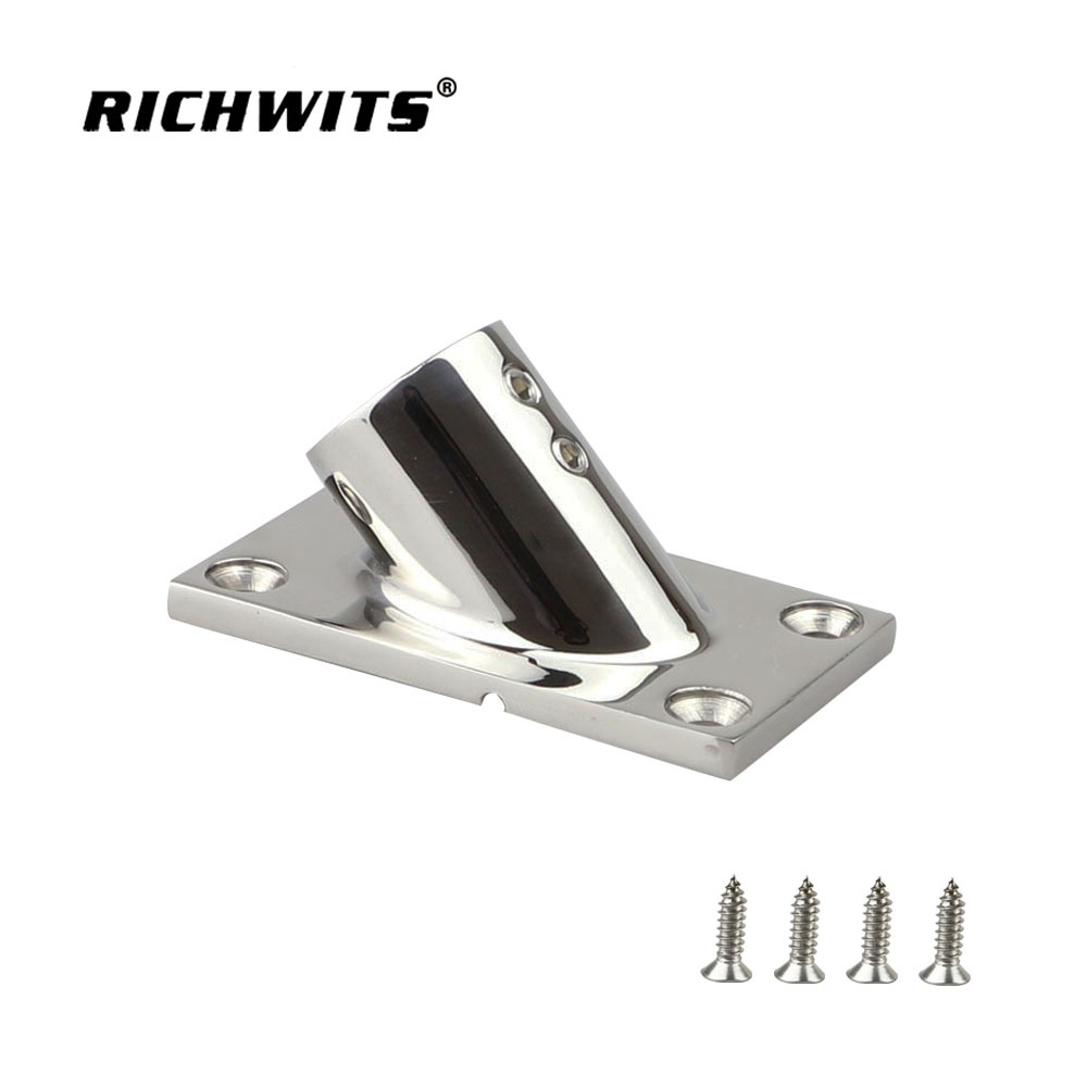  해양 하드웨어 스테인레스 스틸 45도 직사각형 레일 베이스 