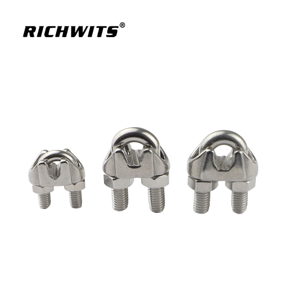 케이블 클립 가단성 강철 와이어 클립 로프 클램프