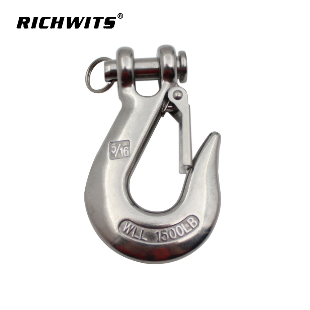 래치 1/4', 1/2'가 있는 스테인레스 스틸 리프팅 크레인 후크