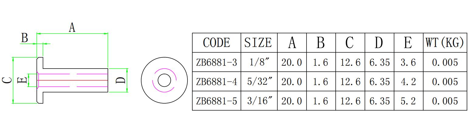 钢丝绳保护套-尺寸简图