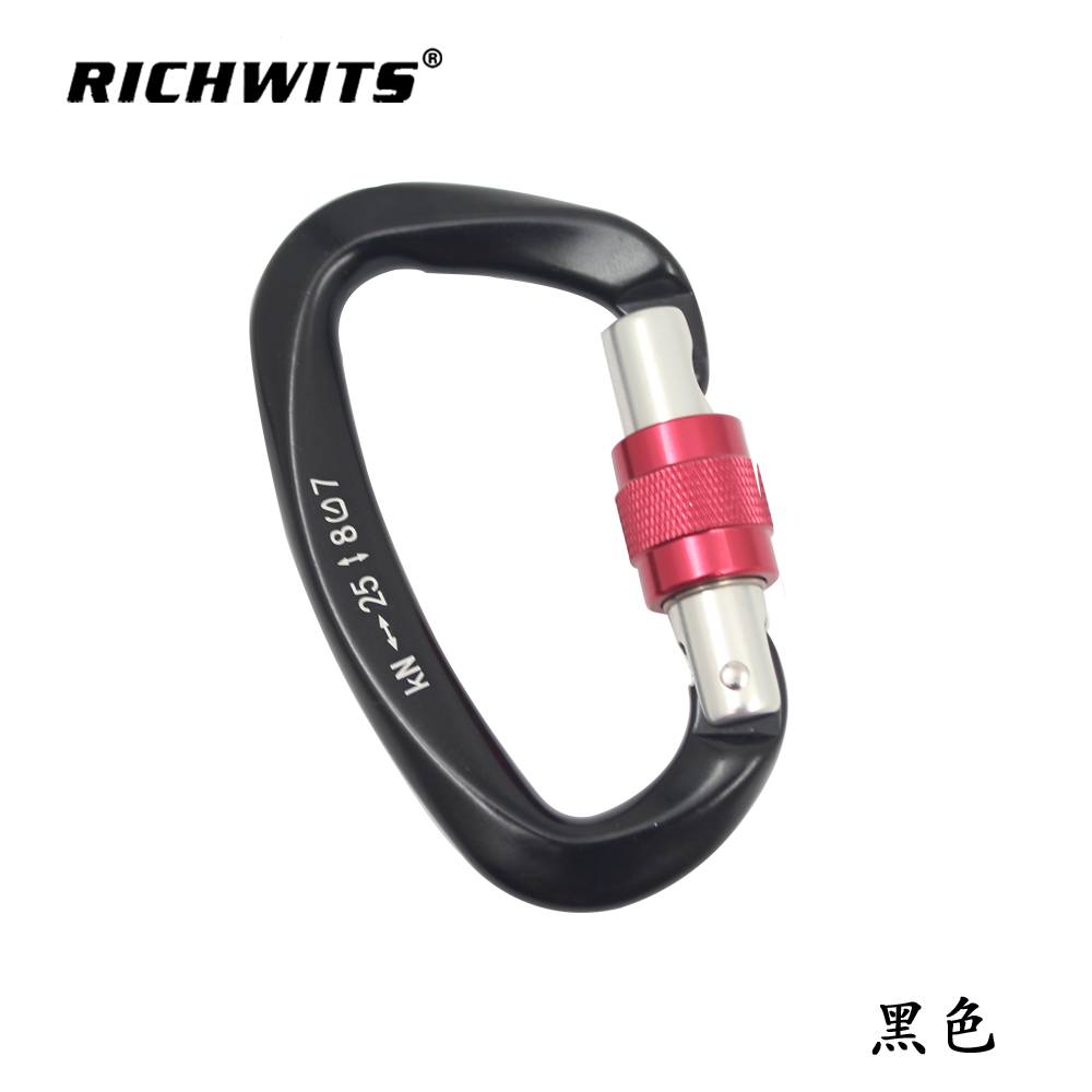 항공 알루미늄 D형 자동 카라비너 ​​후크 요가 잠금 장치
