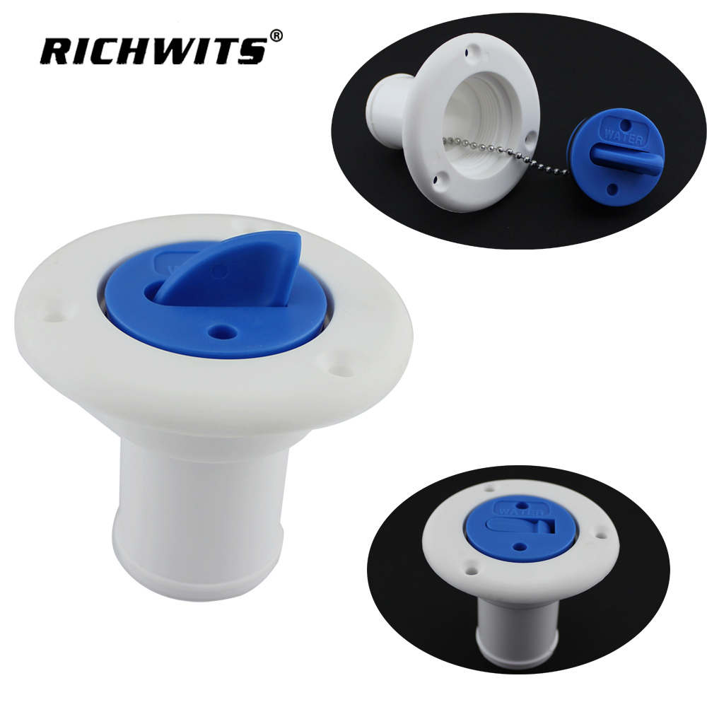 물 플라스틱 38mm의 해양 하드웨어 데크 필러 소켓