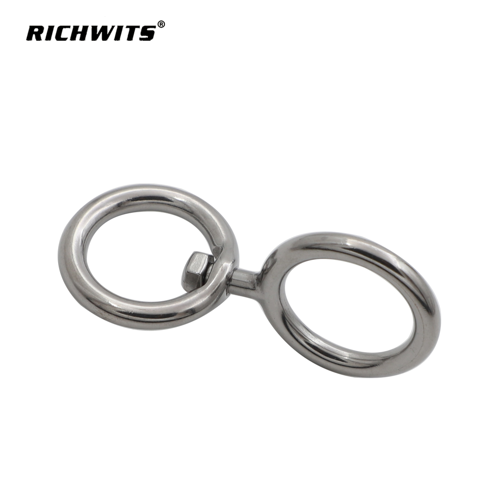 장비 하드웨어 스테인레스 스틸 Jfishing 기어 회전 회전 스냅 후크 5mm