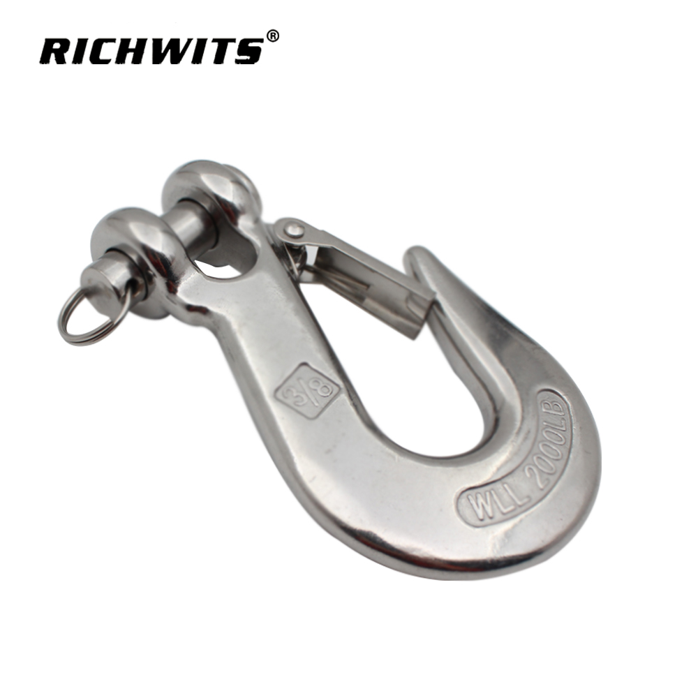 래치 1/4', 1/2'가 있는 스테인레스 스틸 리프팅 크레인 후크