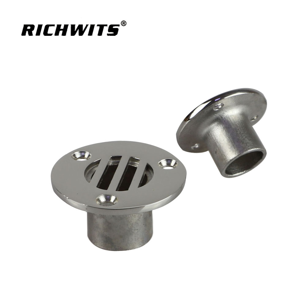 해양 하드웨어 탱크 벤트 보트 스루 선체 피팅 데크 바닥 배수구 25mm