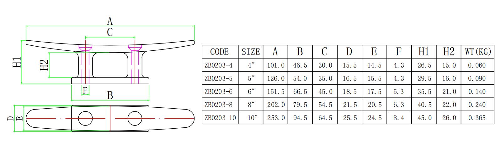 ZB0203连体索栓-尺寸图