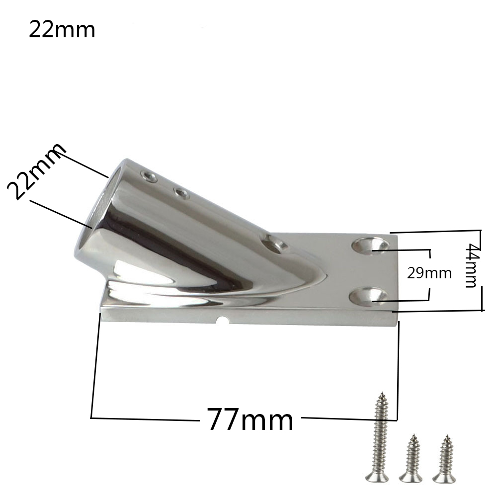  선박 요트용 해양 30도 레일 베이스 316 스테인레스 스틸 22mm 25mm