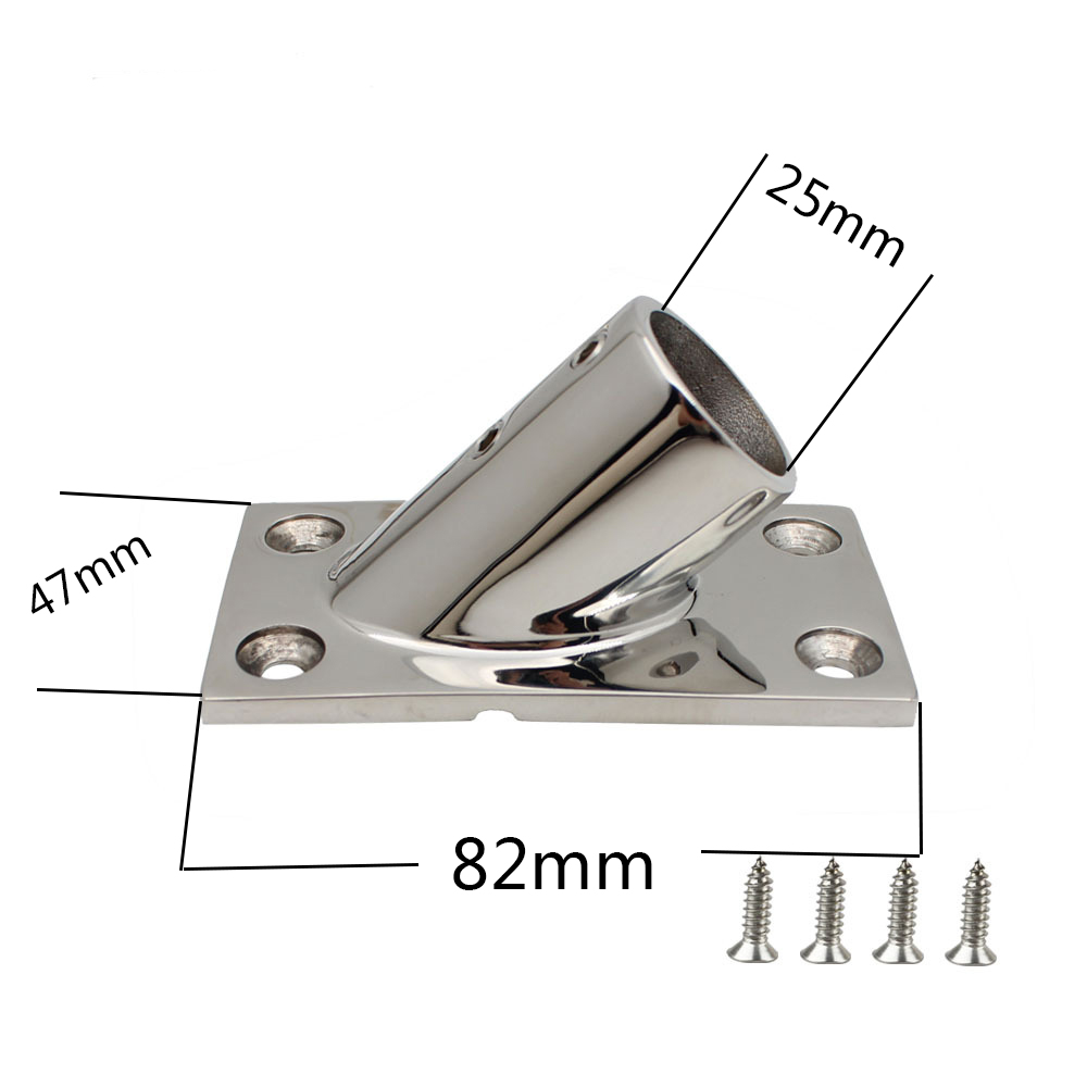  해양 하드웨어 스테인레스 스틸 45도 직사각형 레일 베이스 