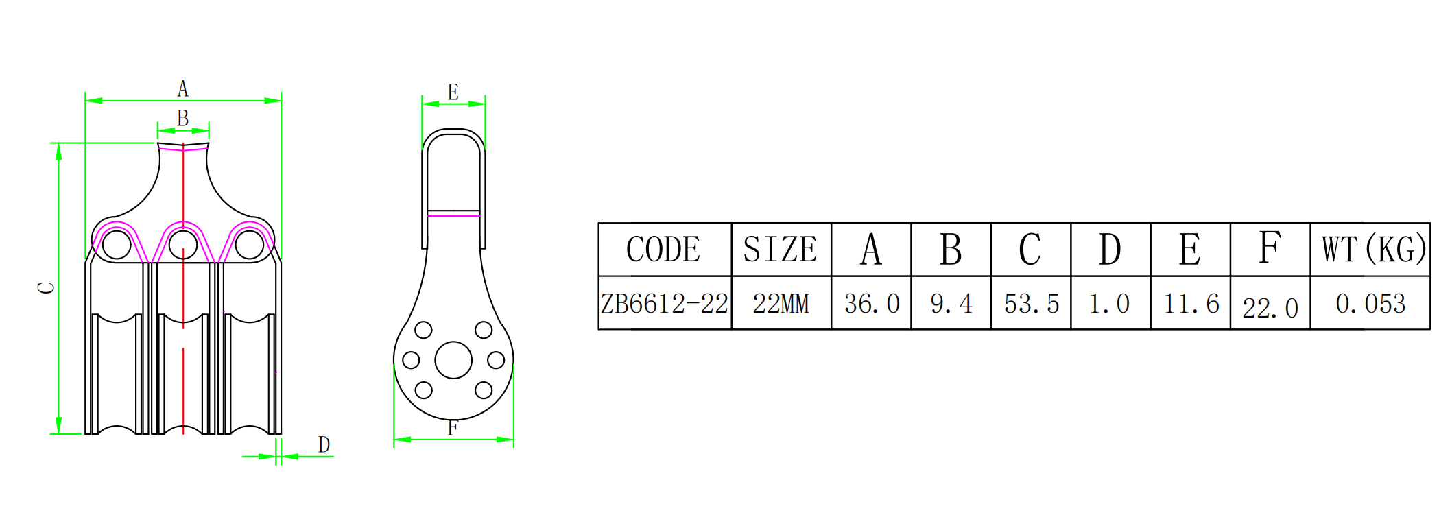 ZB6612크기 